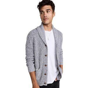 Faherty Men's Marled Cotton Cashmere Blend Cardigan Vintage Preppy - Small